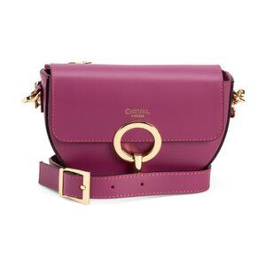 CHEVAL Made In Italy Leather Round Crossbody